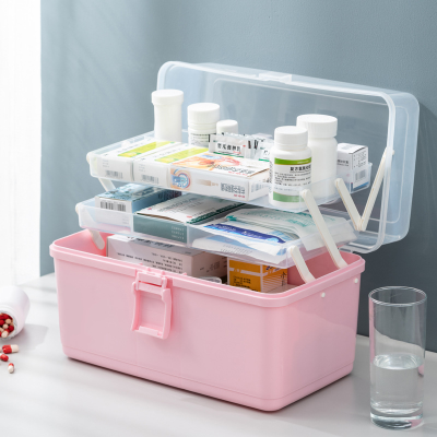 Multi-Layer Small Medicine Box Family Pack Medicine Storage Box Medicine Box Home Large Capacity Medical Large First-Aid Kit