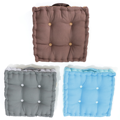 Canvas Cushion Square Pad Hand-Stitched Button Cushion with Handle 45cm Pad Three-Dimensional Pad