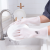 Dishwashing Gloves Women's Anti-Dirty Hand Translucent Thin Household Kitchen Dishwashing Waterproof Household Laundry Cleaning Durable