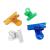 round Ticket Holder Colorful Transparent Plastic Trumpet Clip Cute Long Tail Clip Fixed File Book Holder Large Barrel