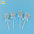 New Snowflake Cake Inserting Card Baking Decoration Birthday Cake Insert Card Mousse Cup West Point Insert Card