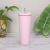 Cross-Border Ins Stainless Steel Cup with Straw Vacuum Coffee Cup Double-Layer Vacuum Cup Car Water Cup Spot Delivery