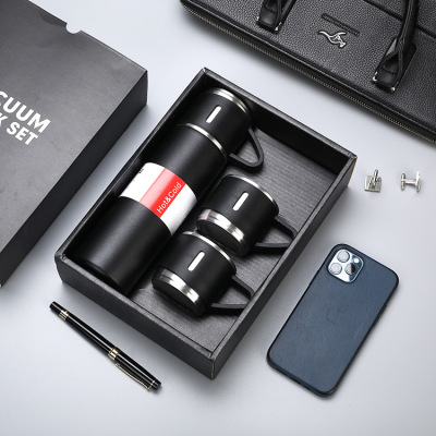 High-End Business Gift Set Company Gift Activity Stainless Steel Thermos Cup Tea Brewing Cup Hand Gift Cup