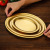 Hz473 Stainless Steel 304 Oval Disk Gold Barbecue Plate Korean Denier Plate Thickened Fish Dish Light Plate Dish Snack Plate