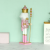 New 30cm Wooden Decorative Crafts Christmas Holiday Decoration Nutcracker Pink Scale Cloth King Ornaments