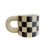 2022 New Black and White Chessboard Grid Cup Ceramic Mug Good-looking Chubby Cup Water Cup Large Capacity Gift