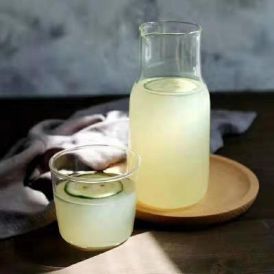 Person Drink Small Capacity Water Pitcher with Cup Set Transparent HeatResistant Glass Cold Water Bottle Cup Set Juice