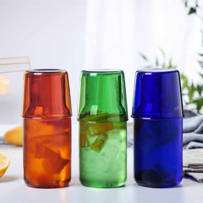 One Person Drinks Juice Drinks Cold Water Bottle Color Borosilicate Glass One Pot One Cup Cold Water Jar Set