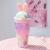 Ice Cup Internet Celebrity Korean Girly Rabbit Cup with Straw Cute Double Layer Iced Ice Crushing Plastic Water Cup