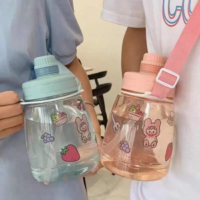 Boy and Girl Summer Large Capacity with Straw Plastic Cup Portable Goodlooking Internet Celebrity Kettle Children Cup
