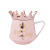 Crown Creative Mug Ins Pink Girl Heart Ceramic Cup Nordic Couple Water Cup Coffee Cup with Cover Spoon
