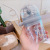 with Straw Windmill Cup Online Influencer Cute Children's Plastic Cup with Scale DropProof and Portable Creative Glass