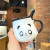 Cute Panda Creative Japanese Mug with Cover Spoon Ceramic Cup Household Coffee Couple Water Cup Pair