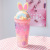 Ice Cup Internet Celebrity Korean Girly Rabbit Cup with Straw Cute Double Layer Iced Ice Crushing Plastic Water Cup
