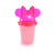 New Double Wall Cooling Plastic Cup Creative Minnie Bow Lid Water Cup Transparent Children 'S Straw Cup Gift Wholesale