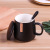INS Couple Mug Matte Ceramic Big Belly Cup Set Ceramic Cup With Lid Creative Cup Gift Coffee Cup