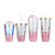 Flat Lid Double Layer Pineapple Bronzing Slide Cover Cup with Straw Creative Fruit Drink Cup Transparent Plastic Cup