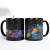 Starry Sky Solar System Earth Heating Water Discoloration Cup Ceramic Mug Gift 12 Constellation Manufacturer