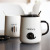 Creative Leisure Life Mug with Cover Spoon Couple Cup Simple Ceramic Cup Artistic Coffee Cup