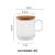 Lvdian Nordic Stripes Glass Mug Creative Colorful Glass Tea Cup with Lid Juice Cup Glass Tableware