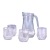 Ware FivePiece Set with Cup Holder Drinking Cup Printed Logo Promotional Gifts Transparent Glass Cold Water Pot Set