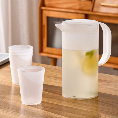 Cold Water Pot Set with Water Cup Plastic Cooling Water Bottle Household Refrigerator Teapot Bucket Juice Jug Whole