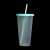 Plastic Pure Black Transparent Straw Plastic Cup Beverage Fruit Milk Tea Glitter Powder Does Not Change Color Straw Cup