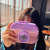 Celebrity Camera Cup Creative Trend Student Girl Heart Cup with Straw Cute Crossbody Plastic Water Cup Portable Outing