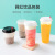 500/700ml Disposable Transparent Milk Tea Cup Plastic Takeaway Cup Frosted Heytea Packaging Cup