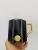 Star New Christmas Black Gold Cup Vintage Black Gold Edge Cut Multi-Edge Ceramic Desktop Mark Water Cup