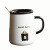 Creative Leisure Life Mug with Cover Spoon Couple Cup Simple Ceramic Cup Artistic Coffee Cup