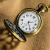 Classic Retro Pocket Watch Digital Hollowed Fashion Flip Large Pocket Watch Keychain Quartz Watch