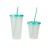 Color Chip Plastic Sippy Cup 710ml Creative Gift Color Changing Floral Plastic Cup Cold Change Drink Cup Manufacturer