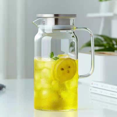 Jug Borosilicate Cold Water Bottle Restaurant Filter HeatResistant Glass Pot Lemon Juice Jug Large Capacity Cooler