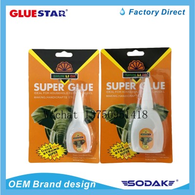 Transparent Fast Dry Cyanoacrylate Adhesive Glue for Metal/Rubber/Leather