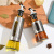Glass with Scale Stainless Steel Oil Bottle Kitchen Soy Sauce and Vinegar Cooking Wine Seasoning Bottle Non-Leaking Oiler