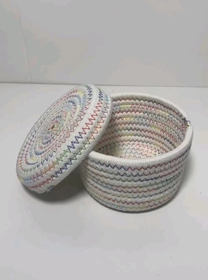 Cotton Thread with Cover Storage Basket