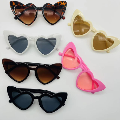 New Peach Heart Children's Fashion Sunglasses Personalized Boys and Girls Kids' Sunglasses Outdoor Sun-Shade Glasses