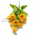 Artificial Flower Daisy Artificial Bouquet Home Living Room Showcase Decorative Fake Flower Aquatic Plants Chrysanthemum Emulational Flower and Silk Flower Fake Flower