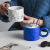 Klein Blue Mug Breakfast Couple Ceramic Water Cup Hand Pinch Cup Design Sense Niche Office Style Coffee Cup