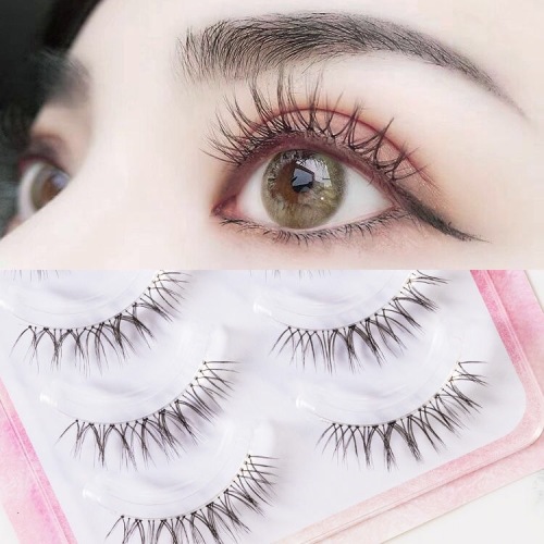 false eyelashes natural realistic light makeup daily plain face student bride makeup thick curling beginner 3d japanese short