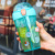 INS Good-looking Pairs Drinking Cup Dual-Use Creative Cup with Straw Girl Heart Fresh Plastic Cup Cartoon Stickers DIY