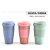 European Wheat Straw Fiber Water Cup Car Silicone Coffee Cup Plastic Personality Mug with Lid