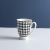 INS Style Simple Nordic Ceramic Net Red Beautiful Cute Dots and Stripes Afternoon Tea Cup Mug Set