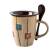 Mug Creative Retro Personality Couple Simple Coffee Cup Household Water Cup with Cover Spoon Men and Women Water Cup