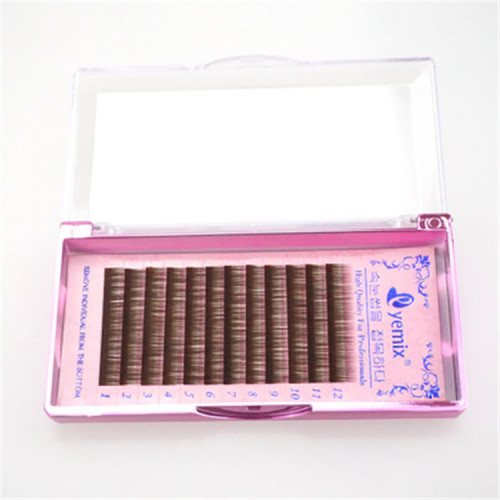 Korean Grafting Eyelashes Soft Planting Eyelashes I Volume Straight Hair 12 Rows 0.10 Thickness Black Brown Optional 