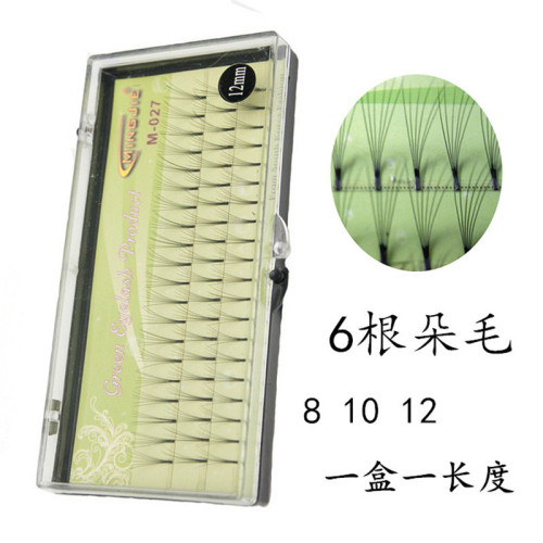 6 hairs grafting false eyelashes single-plant single-cluster y-type 6d eyelashes simple and convenient eyelash planting factory wholesale