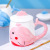 Cartoon Ceramic Cup Creative Hand-Painted Whale Mug Large Capacity Cute Student Water Cup Couple's Cups with Cover Spoon
