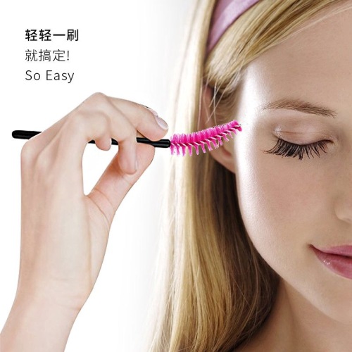 50 pcs disposable color mascara brush solid rod grafting eyelash tool spiral makeup brush curling brush