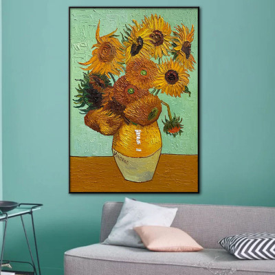 Sunflower Handmade Painting Abstract Painting Bedroom Hallway Living Room Hanging Painting Hotel KTV Decorative Painting